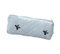 yakermur Sacchetto per matite, astuccio per matite, per studenti, portapenne, grazioso papillon | Donne Teen Girls Desktop Organizzatore cosmetico con chiusura lampo per la scuola, Blu, vedi