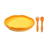 yakermur Set di utensili per in silicone, set di alimenti per bambini in silicone - Toddler mangia una ciotola con aspirazione | per il catering per bambini con cucchiaio e