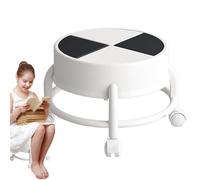 yakermur Sgabello a rotelle bassa altezza, sedia a rotelle con seduta bassa, sedia a rotelle bassa altezza con ruote - sgabello a rotelle basso mobile robusto, scala con ruote girevoli a