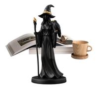 yakermur Statuetta di strega, decorazione retrò misteriosa di Halloween, decorazione retrò mago decorazione fantasia scura ornamento per scrivania mensola mensola ingresso