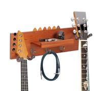 yakermur Supporto per chitarra da parete, supporto per chitarra elettrica in legno, supporto per guadagnare spazio per Ukulele, Basso, Banjo e Mandolina
