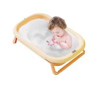 yakermur Vasca da bagno pieghevole per bambini, lavandino pieghevole in silicone, cartone animato | doppio strato isolante termico, strumento per la doccia, servizi per bambini sensibili alla