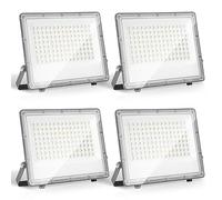Yakimz 4 pezzi 100W faretto LED esterno, IP65 impermeabile, 9900lm, bianco freddo 6000 K, illuminazione per esterno per terrazze, campo sportivo