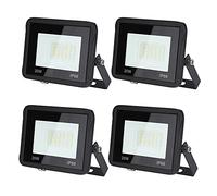 Yakimz LED faretto da esterno, 4x20W proiettore di illuminazione esterna, 1700LM super luminoso 6000K bianco freddo parete, IP66 impermeabile proiettore esterno, per giardino garage campo sportivo