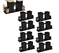 Yakimz Set di 8 supporti per impilare legna da ardere, supporto per legna da ardere, colore nero, per interni ed esterni