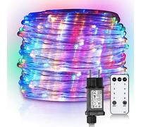 Yakimz Tubo luminoso a LED, colorato con 300 LED, 30 m, impermeabile, dimmerabile, con telecomando e timer, tubo LED per interni ed esterni, balcone, albero di Natale