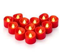 Yakpo 12 candele votive a LED, senza fiamma, a batteria, candele votive a LED, elettriche, candele artificiali, confezione grande per Natale, matrimonio, decorazioni romantiche
