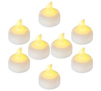 Yakpo Confezione da 12 candele galleggianti a LED senza fiamma, colore bianco caldo, funzionamento a batteria, candele votive impermeabili per esterni, centrotavola per matrimoni, piscina, decorazioni