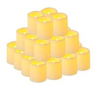 Yakpo Confezione da 36 lumini votivi a LED, 3,8 x 4,6 cm, senza fiamma, funzionamento a batteria, tremolanti elettrici, per esterni, per matrimoni, Halloween, Natale, decorazioni per la casa