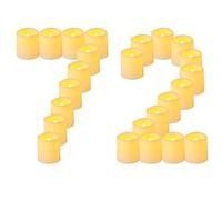 Yakpo Confezione da 72 lumini da 3,8 cm x 4,6 cm, a batteria, senza fiamma, tremolanti LED, piccole candele votive finte, per feste di nozze, Halloween, decorazioni natalizie