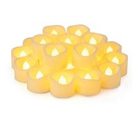 Yakpo Tealight - Candele LED a batteria, 3,8 cm x 3 cm, senza fiamma lampeggiante, candele tealight false elettriche, per matrimoni, Halloween, Natale, decorazioni per la tavola e la casa