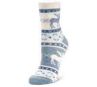 Yaktrax Cabin, calze doppio strato con aloe e interno in morbido velluto, ultra-soffici e imbottite, elegante regalo invernale.,Blu,EU Taglia 35-41