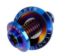 YAKUFAST 1 PC D16mm M8 P1.25mm X 15 18 20 25 30 35 40 45 Mm + Rondella GR5 In Lega di Titanio A3 testa a fungo Bullone for Moto FAI DA TE(Golden,M8x18mm-M10)