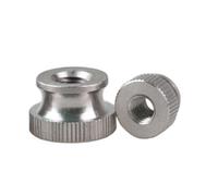 YAKUFAST 10 pezzi M2 M2.5 M3 M4 M5 M6 GB806 acciaio inossidabile/zinco nero/nichelato dado zigrinato a gradino strumento dado di serraggio manuale(Stainless steel,M3 10pcs)