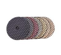 YAKUFAST 7 pz/set 5 pollici tampone for lucidatura a secco flessibile 125mm tamponi for lucidatura diamantati for disco abrasivo for granito, marmo, pietra, calcestruzzo(50_7 PCS_5 INCHES)