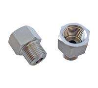 YAKUFAST M10/14/20 1/8" 1/4" 3/8" 1/2" BSP NPT Femmina Maschio Boccola di riduzione in acciaio inossidabile Raccordo for tubo Connettore Giunto Manometro ad alta pressione(M14x1.5mm Female,1l4 BSPP Ma