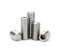YAKUFAST M4 M5 M6 M7 M8 M9 M10 M12 304 In Acciaio Inox 12.9 DIN913 Filettatura Fine Allen Esagonale A Esagono Incassato Piatto Grub Senza Testa bullone Vite di fermo(304 stainless steel,5pcs M8x1x20)