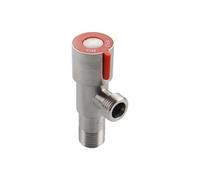 YAKUFAST Valvola di ingresso Bagno WC arresto dell'acqua Interruttore Rubinetto della cucina Lavello Lavabo triangolare Regolatore pressione Acciaio inossidabile(Red)