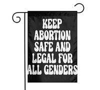 Yakujo Mantenere l'aborto sicuro e legale per tutti i generi Bandiere da giardino in iuta su entrambi i lati di facile installazione Bandiera decorativa per esterni per cortile fattoria 71,1 x 101,6