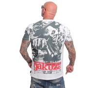 Yakuza Maglietta da uomo Deep Down Allover Regular, bianco, M