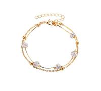 YAKXIUE 1 Pcs Women Foot Accessories Summer Beach Barefoot Sandals Bracelet Ankle On The Leg Female(Gold)
