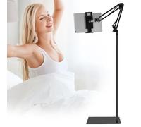 Yalanyvera Supporto per tablet da pavimento, altezza 135 cm, stabile per cellulare e tablet, per casa, attività all'aperto, streaming live