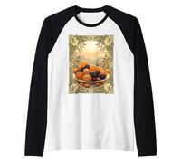 Yalda Chelle Notte Frutta Secca e Noci Stile Art Nouveau Maglia con Maniche Raglan