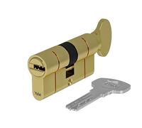 Yale 10-0552-4550-00-2211 Cilindro con Profilo Europeo, Ottone lucidato, 30/45