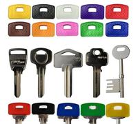 Yale - 10 coperture quadrate per chiavi grandi, da 25 a 30 mm, colorate, ideali come identificatori di chiavi, pennarelli, topper, etichette per organizzare le chiavi, rettangolari, 10 pezzi