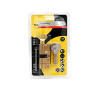 Yale 2100 Serie Euro Cilindro (brevettato) - Cacciavite per pollice - 35/35 - CK - Ottone lucidato - Confezione blister 1