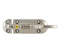 Yale Bullone combinato Y600/120/1 150 mm argento: corpo in zinco resistente alle intemperie con codice numerico regolabile per la protezione sicura di capannoni cancelli e garage