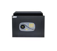 YALE Cassaforte a muro Y3260525 nera, con accessso digitale programmabile, Dimensioni: 46x34x24 cm