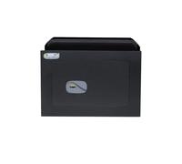 Yale Cassaforte Certificata da Muro con Chiave Y3200420, Nera, Dimensione 27x39x20 cm, 2 Catenacci Orizzontali, 1+1 Catenacci Verticali, 100% Made In Italy