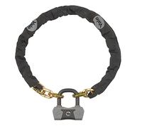 Yale Catena di Sicurezza YCL3/10/110/1, 1100 mm, Acciaio al Titanio Temperato con Maglie Rinforzate, Lucchetto ad Alta Sicurezza a 4 Punti, Doppio Rivestimento in Gomma, Ideale per Bici e Moto