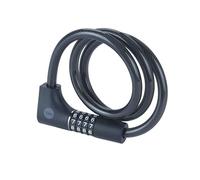 Yale Cavo di sicurezza con combinazione e chiave Serie Essential YCC0/12/100/2, lunghezza cavo 1000m, Acciaio Intrecciato, Codice a 4 cifre, Testato con spray salino per 96 ore, Supporto per bici