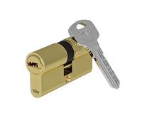 Yale Cilindro europeo 1000 PLUS Serie 30/40 mm Ottone lucido Doppio cilindro, con 5 chiavi incluse per garantire massima sicurezza, ideale per porte blindate e porte d’ingresso