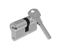 Yale Cilindro europeo 2000 PLUS Serie 35/40 mm Nichel satinato Doppio cilindro con funzione di emergenza, con 5 chiavi incluse per garantire massima sicurezza, perfetto per porte d’ingresso e appartam