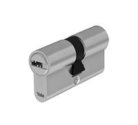 Yale Cilindro Europeo di alta sicurezza per serratura YC101KD325004N1 Nichelato, 32/50mm, Doppio, Frizionato, 4 Chiavi