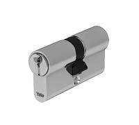 Yale Cilindro Europeo di sicurezza standard per serratura YC051KD353503N1 Nichelato, 35/35mm, Doppio, Frizionato, 3 Chiavi