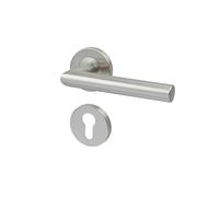 Yale Claire Maniglia con Rosetta per Cilindro, Modello 35-S4CL-RRCY-88-3101, Acciaio Inox 304, Satinato, Regolabile, per Porte Interne, Facile Installazione