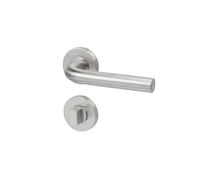 Yale Diana Maniglia con Rosetta per Bagno, Modello 35-S4DI-RRWC-88-3101, Acciaio Inox 304, Satinato, Regolabile, per Porte da Bagno, Facile Installazione