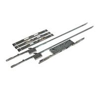 YALE YDM-PRO-PVCU-45 DOORMASTER-Chiavistello Professionale a Leva, 2 Ganci Regolabili, 2 rulli (Porta in UPVC), Argento, PVCu 16/45