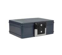 Yale Feuer- & Wassertruhe Groß, 16,8 L, Grau, Brandschutz bis 30 Min., Wasserschutz, Sicherheitsverschluss mit 2 Schlüsseln, Aufbewahrungsbox für Dokumente und Wertsachen, 32 x 40,5 x 32 cm