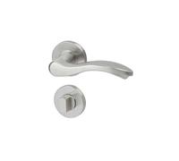 Yale Guila Maniglia con Rosetta per Bagno, Modello 35-S4GU-RRWC-88-3101, Acciaio Inox 304, Satinato, Regolabile, per Porte da Bagno, Facile Installazione
