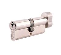 Yale KMT3030-NP Euro Thumbturn 1 stella Kitemarked Cilindro, 3 chiavi fornite, alta sicurezza, Visi imballato, adatto per tutti i tipi di porte, 30:10:30 (70 mm), finitura nichel