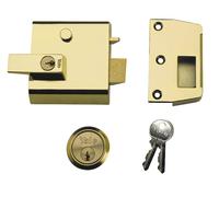 Yale Locks P1 Doppio Sicurezza Nightlatch 60mm Interasse Brasslux Finitura Visi