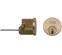 YALE P-1109-PB Cilindro di Ricambio Adatto per Porte da 38-57 mm, 2 Chiavi in Dotazione, Ottone Lucido, 2 Keys