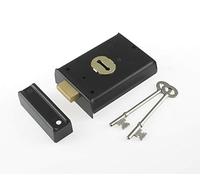 Yale YALP402BK Deadlock per Cerchioni, Adatto per Porte Interne, capannoni e cancelli, Nero, 105 x 70 mm (4 x 3 Inch)