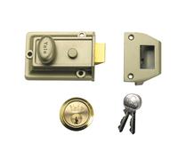 Yale P77 Nightlatch 60mm Scatola con finitura in ottone nichelato