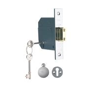 Yale Locks PM562 Hi-Security BS 5 Lever Mortice Deadlock 81Mm 3In Cromo Lucido